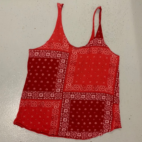Urban Outfitters Tops - Urban Outfitters BDG Bandana Patchwork Tank - Red